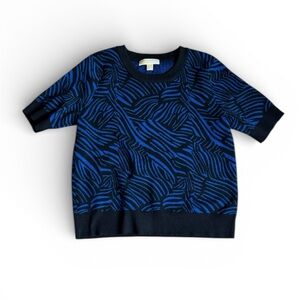 Michael Kors Short-Sleeve Knit Sweater — Size M